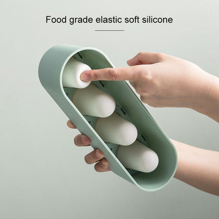 Summer Homemade Ice Cream Popsicle Mold Refrigerator Quick Freezer Popsicle Making Box(Light Green)-garmade.com