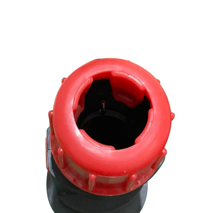 32mm Pipe Diameter Outdoor Beach Sun Umbrella Accessories Large Plastic Portable Spiral Ground Plug(Red Black)-garmade.com