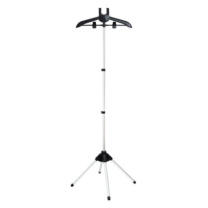 1.6m 3 in 1 Hanging Ironing Bracket Hanger Telescopic Metal Rod Mount(Black Hanger)-garmade.com