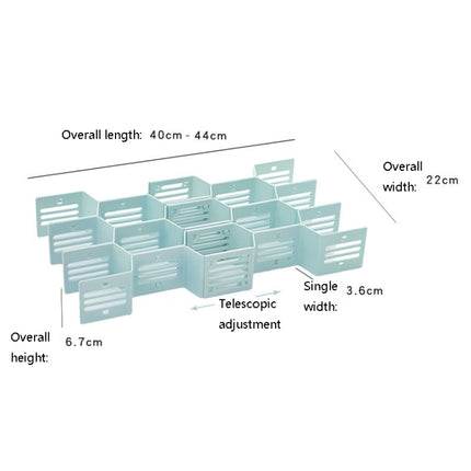 5 PCS TM19009 Drawers Storage Separator Retractable Drawer Divider(White)-garmade.com