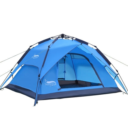 Desert&Fox Outdoor Travel Camp Tent Beach Automatic Easily Building Tent for 3-4 People(Sky Blue)-garmade.com