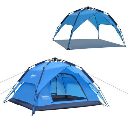 Desert&Fox Outdoor Travel Camp Tent Beach Automatic Easily Building Tent for 3-4 People(Sky Blue)-garmade.com