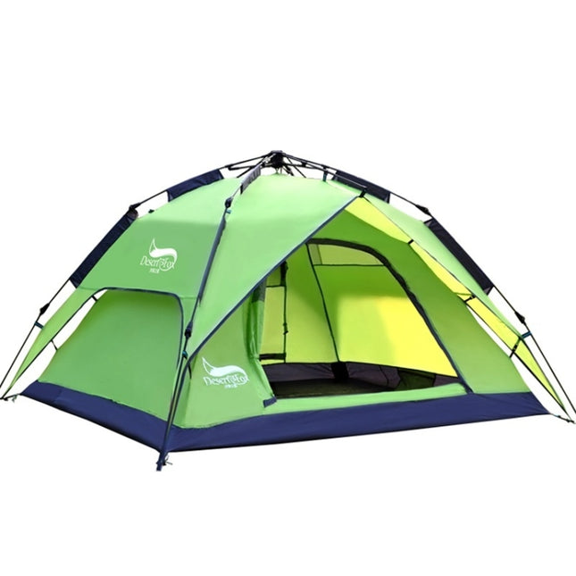 Desert&Fox Outdoor Travel Camp Tent Beach Automatic Easily Building Tent for 3-4 People(Fruit Green)-garmade.com
