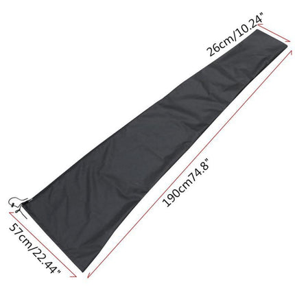 Outdoor Parasol Umbrella Waterproof And Dustproof Cover, Size: 26x57x190cm(Black)-garmade.com
