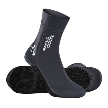 ZCCO 3mm Warm Non-Slip Diving Socks Anti-Wear Ankle Fins, Size:37-38(Grey)-garmade.com