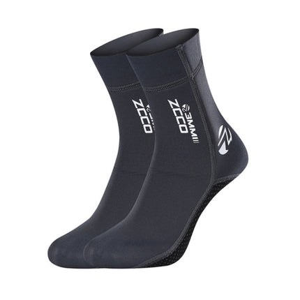 ZCCO 3mm Warm Non-Slip Diving Socks Anti-Wear Ankle Fins, Size:39-40(Grey)-garmade.com