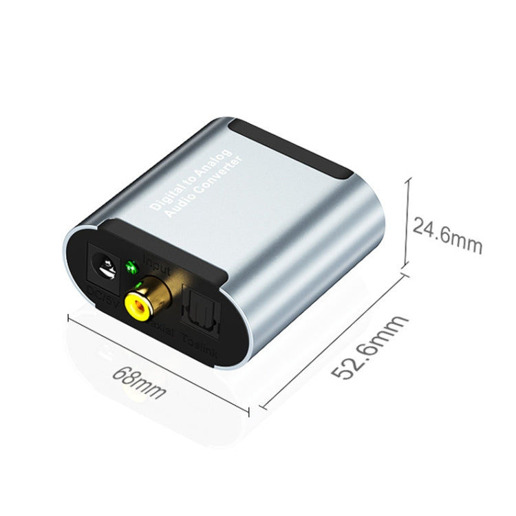 HW-25DA R/L Digital To Analog Audio Converter With 3.5mm Jack SPDIF Audio Decoder with Fiber Optic+USB Cable-garmade.com