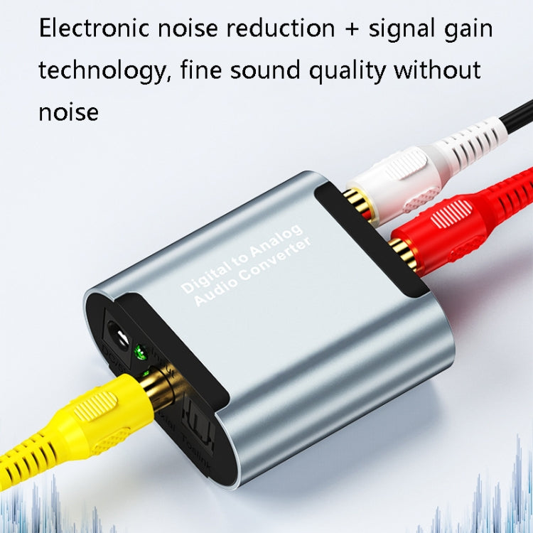 HW-25DA R/L Digital To Analog Audio Converter With 3.5mm Jack SPDIF Audio Decoder with Fiber Optic+USB Cable-garmade.com