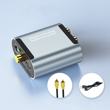 HW-25DA R/L Digital To Analog Audio Converter With 3.5mm Jack SPDIF Audio Decoder with SPDIF+USB Cable-garmade.com