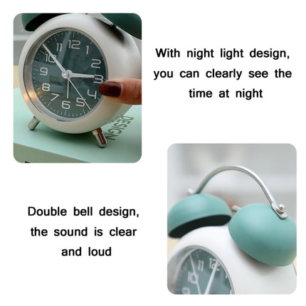 Bedroom Desktop Metal Digital Mechanical Alarm Clock Living Room Silent Clock With Night Light(Pink)-garmade.com