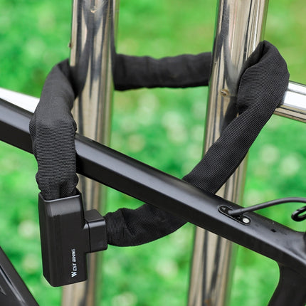 WEST BIKING YP0705064 Bicycle Chain Lock Anti-Drill Lock Core Riding Anti-Theft Lock(Black)-garmade.com