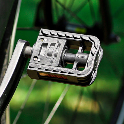 West Biking YP0802082 Bicycle Folding Pedal Bike Ball Axle Foot Pedal(Black)-garmade.com