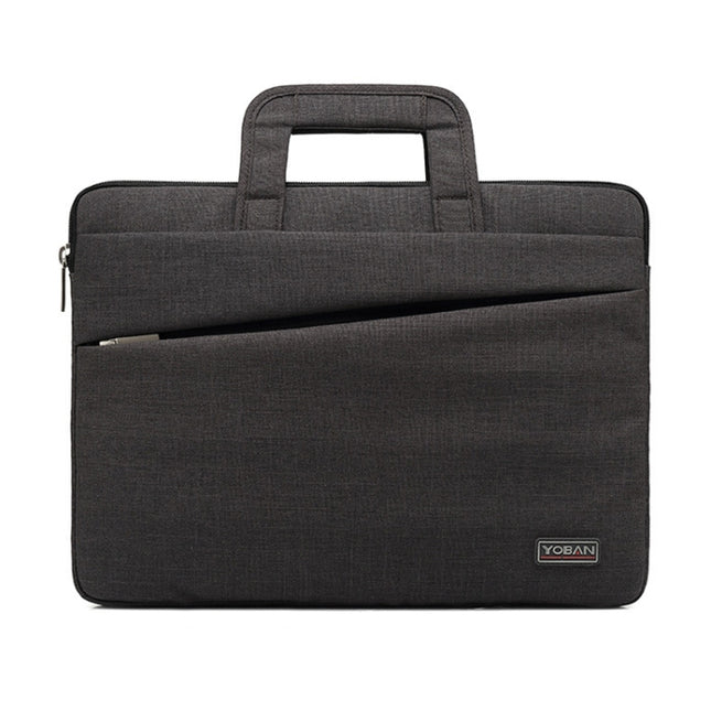YOBAN Y-923-1 Casual Laptop Bag Waterproof Tablet Business Bag, Size: 14 inch(Dark Gray)-garmade.com