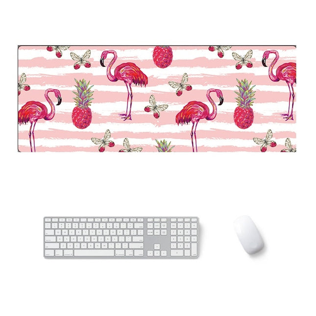800x300x2mm Office Learning Rubber Mouse Pad Table Mat(1 Flamingo)-garmade.com