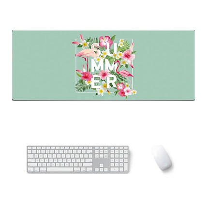 800x300x2mm Office Learning Rubber Mouse Pad Table Mat(2 Flamingo)-garmade.com