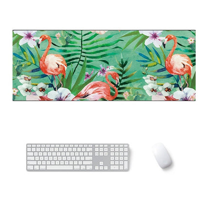 800x300x2mm Office Learning Rubber Mouse Pad Table Mat(6 Flamingo)-garmade.com