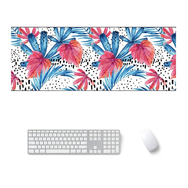 800x300x2mm Office Learning Rubber Mouse Pad Table Mat(11 Tropical Rainforest)-garmade.com