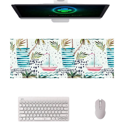 800x300x2mm Office Learning Rubber Mouse Pad Table Mat(11 Tropical Rainforest)-garmade.com