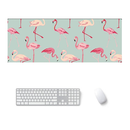 800x300x3mm Office Learning Rubber Mouse Pad Table Mat(5 Flamingo)-garmade.com