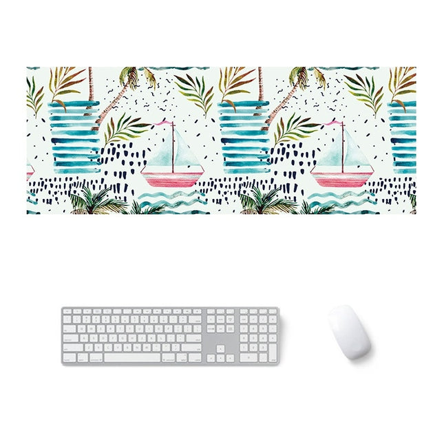 800x300x4mm Office Learning Rubber Mouse Pad Table Mat(14 Tropical Rainforest)-garmade.com