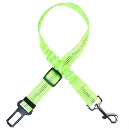 4 PCS Pet Car Seat Belt Telescopic Reflective Safety Rope(Fluorescent Green)-garmade.com