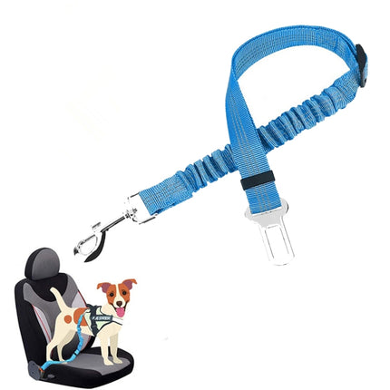 4 PCS Pet Car Seat Belt Telescopic Reflective Safety Rope(Light Blue)-garmade.com
