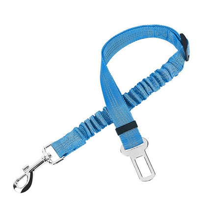 4 PCS Pet Car Seat Belt Telescopic Reflective Safety Rope(Light Blue)-garmade.com