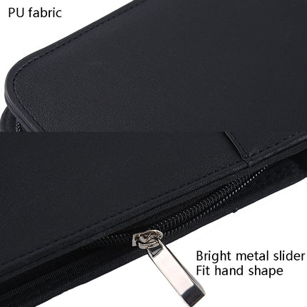 KC601 A4 Multifunctional Portable Folder Business Zipper Bag Leather Folder, Style: No Chargeable No Calculator No Memo Pad (Gray)-garmade.com