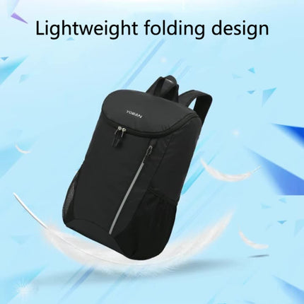 YOBAN Y-1434L Outdoor Cycling Sports Waterproof Lightweight Folding Backpack(Black)-garmade.com