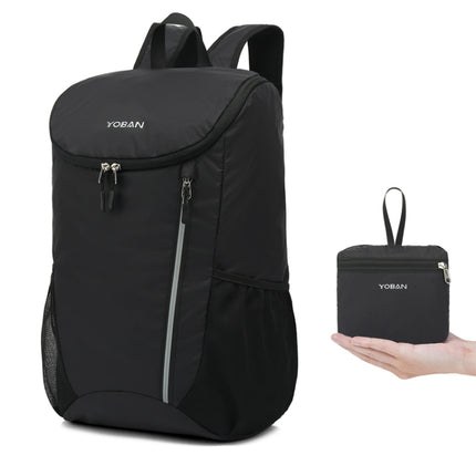 YOBAN Y-1434L Outdoor Cycling Sports Waterproof Lightweight Folding Backpack(Black)-garmade.com