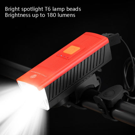 CYCLINGBOX BG-1811 Bicycle Charging Speaker Front Lamp USB Multi-Function Mountain Bike Accessories(Red)-garmade.com