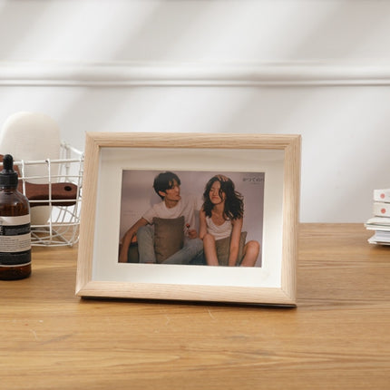 Wooden Wall-Mounted Pendulum Dual-Purpose Combination Photo Frame Style： 8 inch(Wood Color)-garmade.com