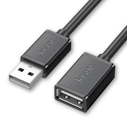 3 PCS Jasoz USB Male to Female Oxygen-Free Copper Core Extension Data Cable, Colour: Black 1.5m-garmade.com