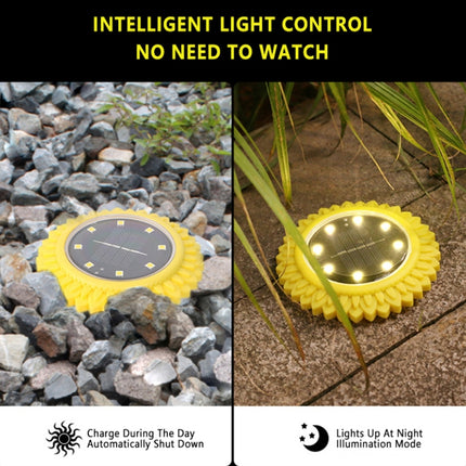 2 PCS 8 LEDs Solar Petals Buried Lamp Waterproof Garden Lawn Light, Specification: Sunflower (Warm Light)-garmade.com