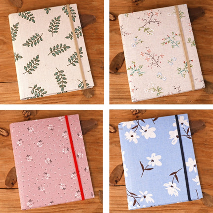 6 inch 200 Sheets Children Couples Fabric Tether Photo Album(Refreshing Green Leaf)-garmade.com