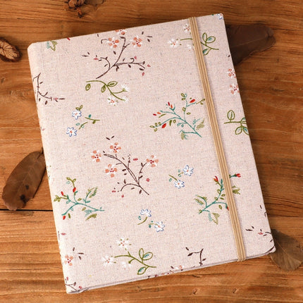 6 inch 200 Sheets Children Couples Fabric Tether Photo Album(Colorful Flower Branch)-garmade.com