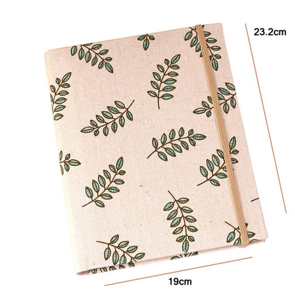 6 inch 200 Sheets Children Couples Fabric Tether Photo Album(Refreshing Green Leaf)-garmade.com