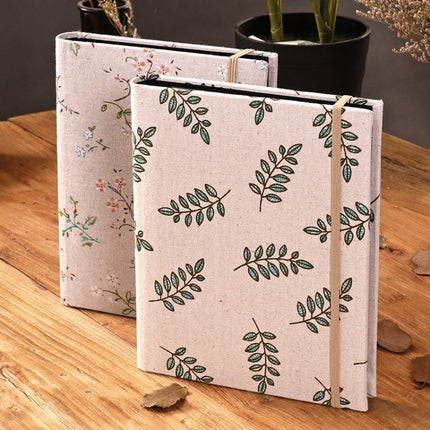 6 inch 200 Sheets Children Couples Fabric Tether Photo Album(Colorful Flower Branch)-garmade.com