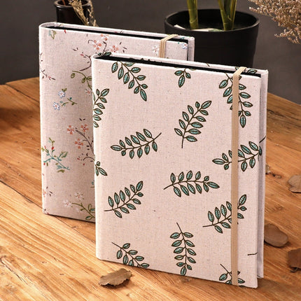 6 inch 200 Sheets Children Couples Fabric Tether Photo Album(Refreshing Green Leaf)-garmade.com