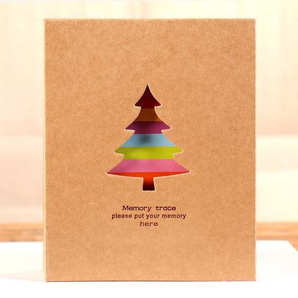 3 PCS Large 6 Inch 100 Sheets Interstitial Family Plastic Album Book(Christmas Tree)-garmade.com