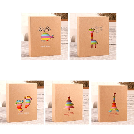 3 PCS Large 6 Inch 100 Sheets Interstitial Family Plastic Album Book(Small Whale)-garmade.com