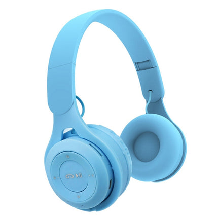 M6 Wireless Bluetooth Headset Folding Gaming Stereo Headset With Mic(Blue)-garmade.com