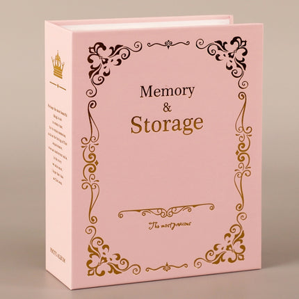 3 PCS Large 6 Inch 100 Sheets Hot Stamping Interstitial Photo Album(Pink)-garmade.com