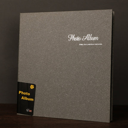 12 inch Suede Handmade DIY Pasted Film Photo Album(Premium Grey Coffee)-garmade.com