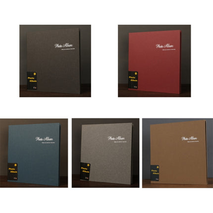 12 inch Suede Handmade DIY Pasted Film Photo Album(Black Gilt)-garmade.com