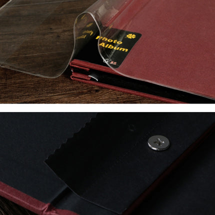 12 inch Suede Handmade DIY Pasted Film Photo Album(Black Gilt)-garmade.com