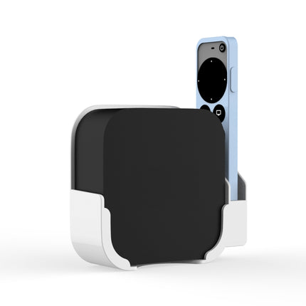 JV06T Set Top Box Bracket + Remote Control Protective Case Set for Apple TV(White + Sky Blue)-garmade.com