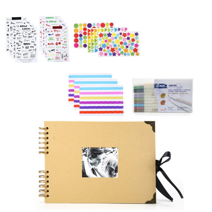 2 PCS DIY Hand-Adhesive Horizontal Photo Album Specification: Photo Album + Accessories Set-garmade.com