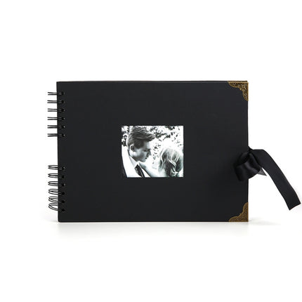 2 PCS DIY Hand-Adhesive Horizontal Photo Album Specification: Black-garmade.com