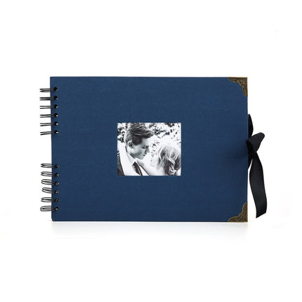 2 PCS DIY Hand-Adhesive Horizontal Photo Album Specification: Dark Blue-garmade.com